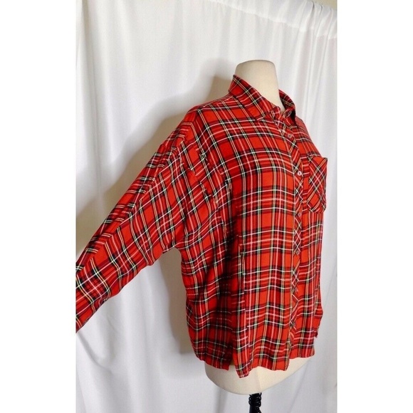 Red Plaid Women's Top - Picture 3 of 12